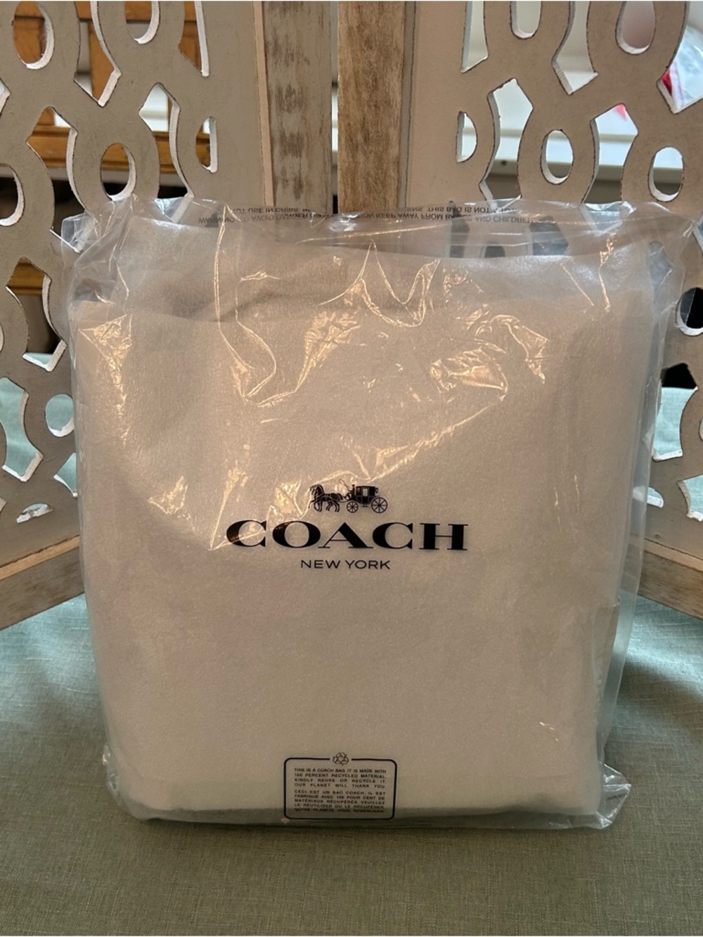 COACH Brown Signature Canvas Small Zip Crossbody with Gold Hardware - Picture 2 of 10